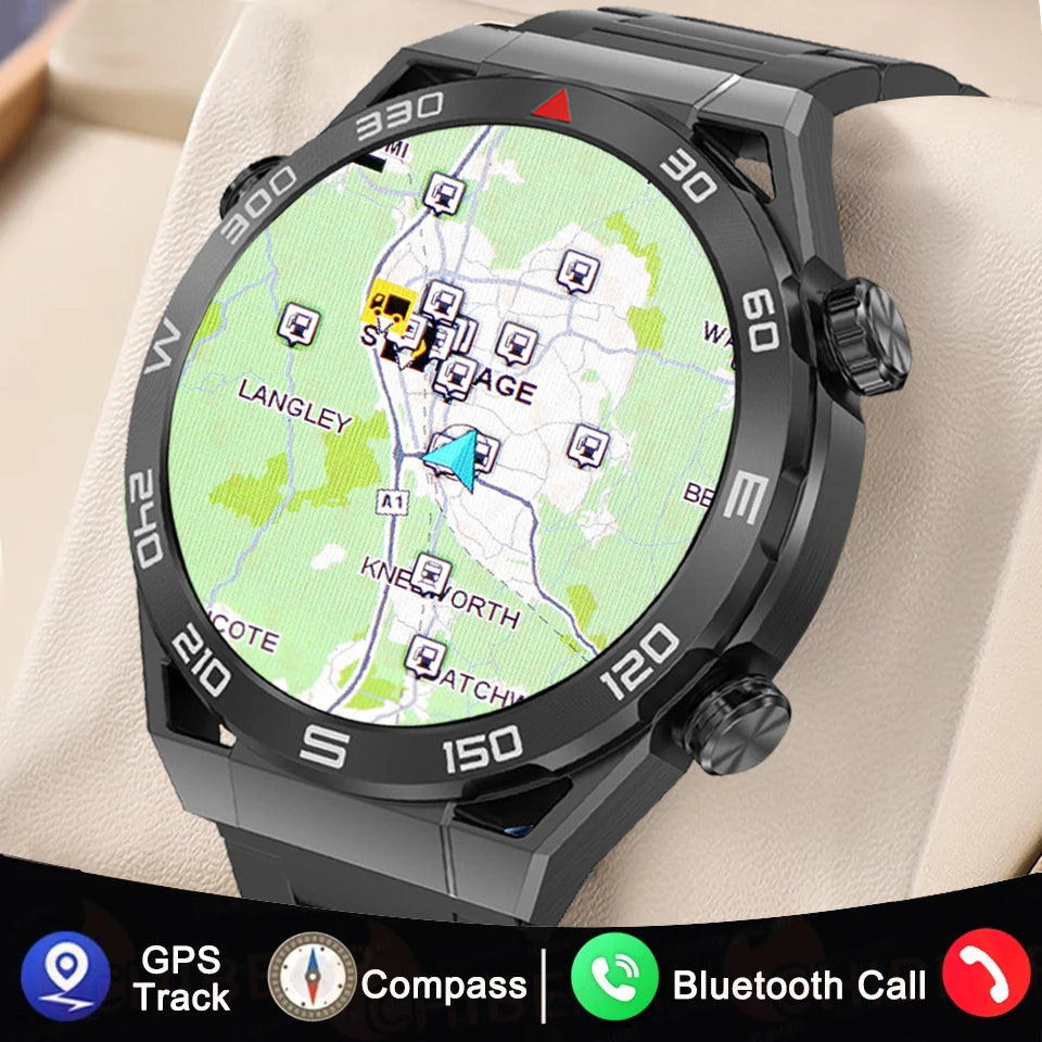 ChiBear 2024 NFC Smart Watch Men AMOLED 454*454HD Screen Heart Rate Bluetooth Call IP68 Waterproof SmartWatch For Android IOS