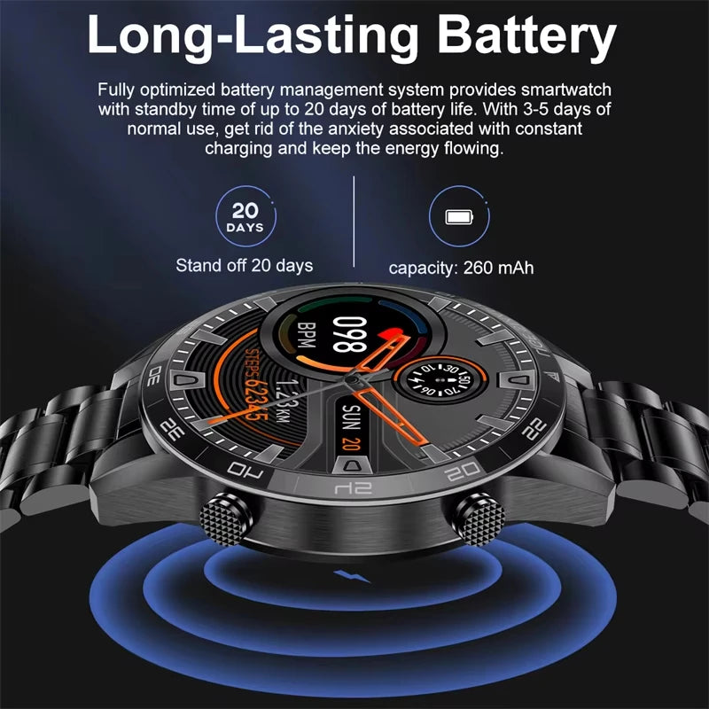 LIGE New Men Smart Watch Bluetooth Call Message Remind Sport Fitness Watches Man Sleep Tracker Health Monitor Smartwatch 2024