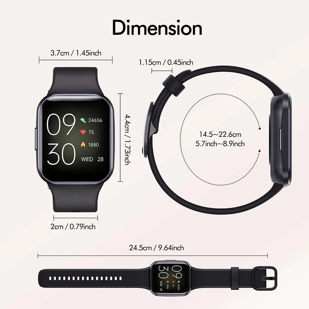 Luxury Smartwatch Bracelet Men And Women 1.69” HD 240*280 Multifunction Health Monitoring Heart Rate Diy Faces Sports Watch UXEX