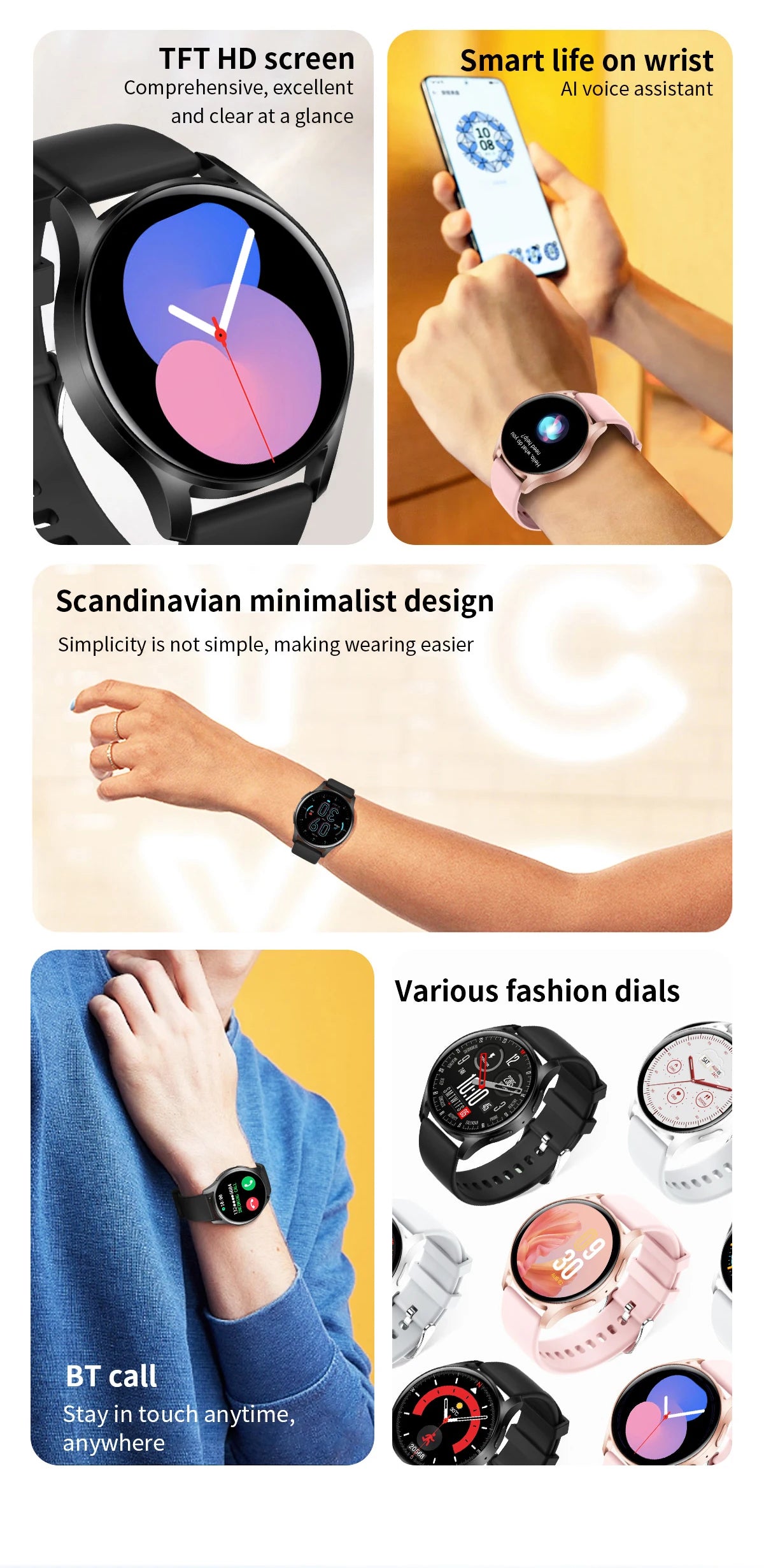 2024 New Women Smartwatch 6 Full Touch Screen Blood Pressure GPS Tracker Bluetooth Call Sport Smart Watches Men For Android iOS