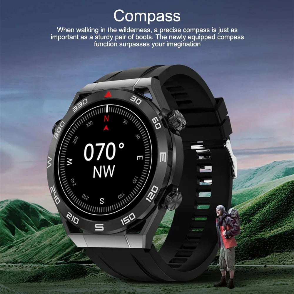 2024 New Smart Watch Men GPS Tracker AMOLED 454*454 HD Screen Heart Rate Smart Watch Bluetooth Call HD Full Touch SmartWatch