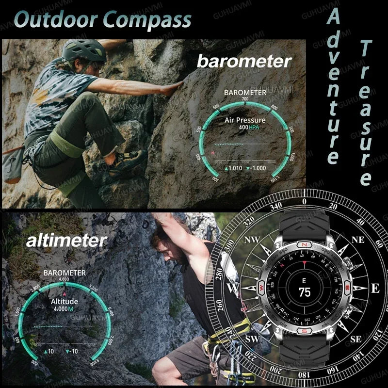 Xiaomi New Outdoor Military GPS Smart Watch Men AMOLED Screen Heart Rate Blood Pressure Bluetooth Call Waterproof Smartwatches