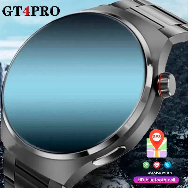 For Huawei GT4PRO Smart Watch Men Watch 4 Pro AMOLED HD Screen Bluetooth Call GPS NFC Heart rate BloodSugar SmartWatch 2024 New