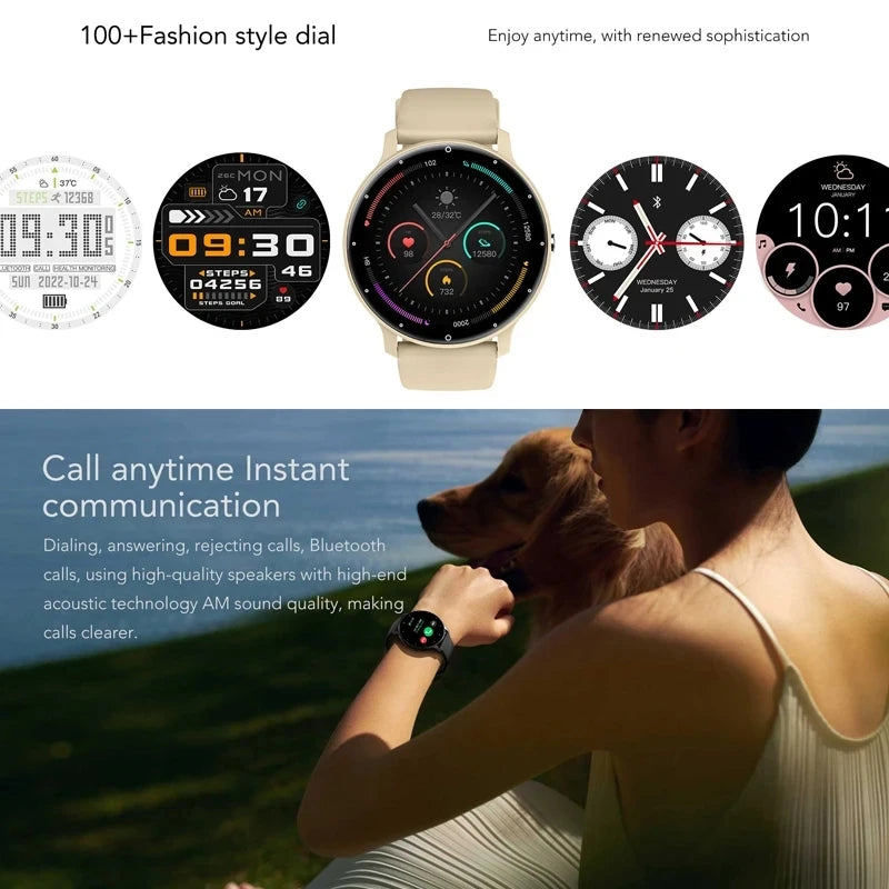 1.39 Inch 360*360 Screen Smart Watch Men Custom Dial Fitness Trackers 2024 New Bluetooth Call Smartwatch Women For Android ios