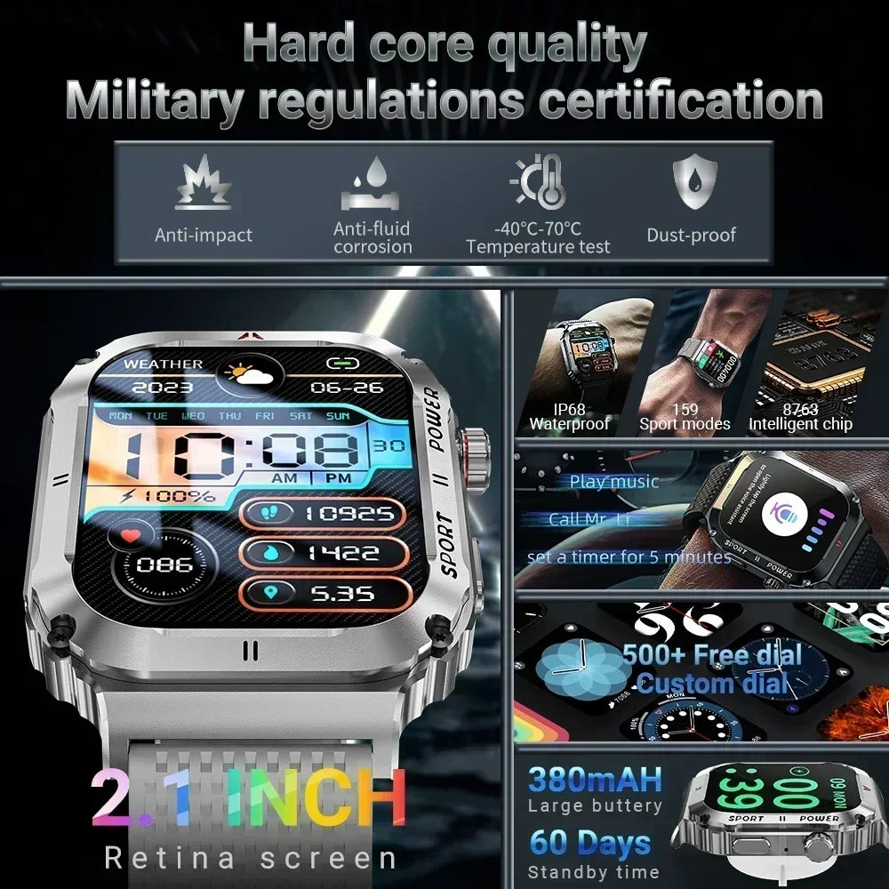 Zordai 2024 OD3 Smart Watch For Huawei Military NFC Outdoor Health Monitor Sports Fitness Tracker IP68 Waterproof Smartwatch Men