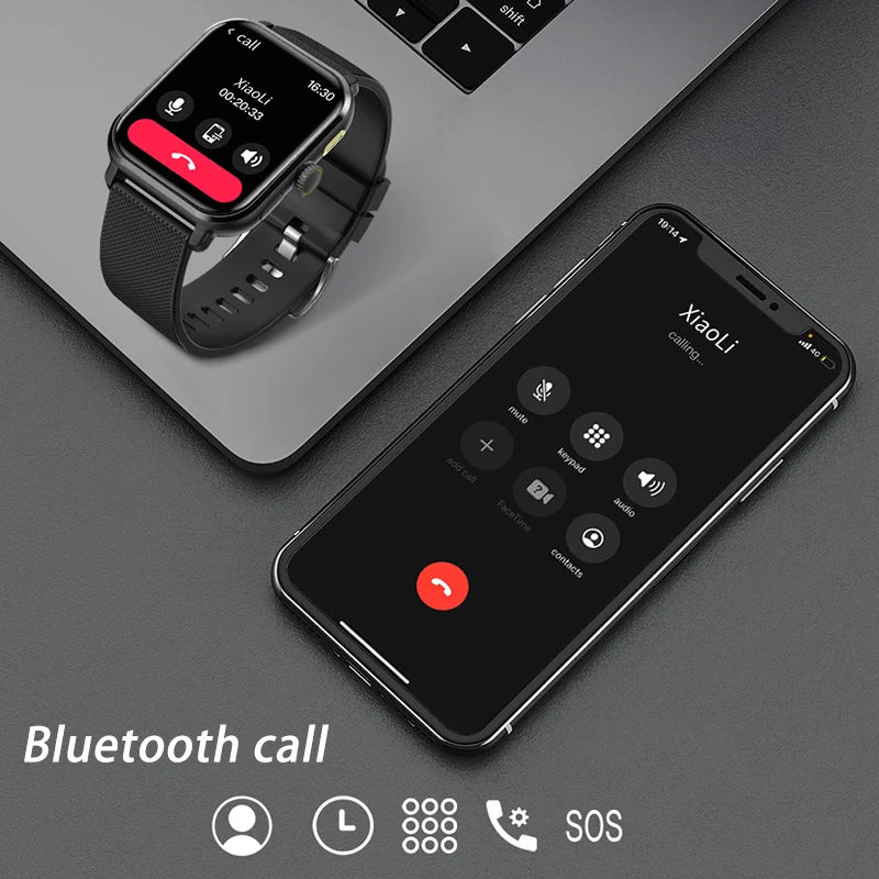 2024 For New Smart Watch High Refresh AMOLED Screen Always Show Time Bluetooth Call NFC GPS Men Smartwatch For Huawei Android