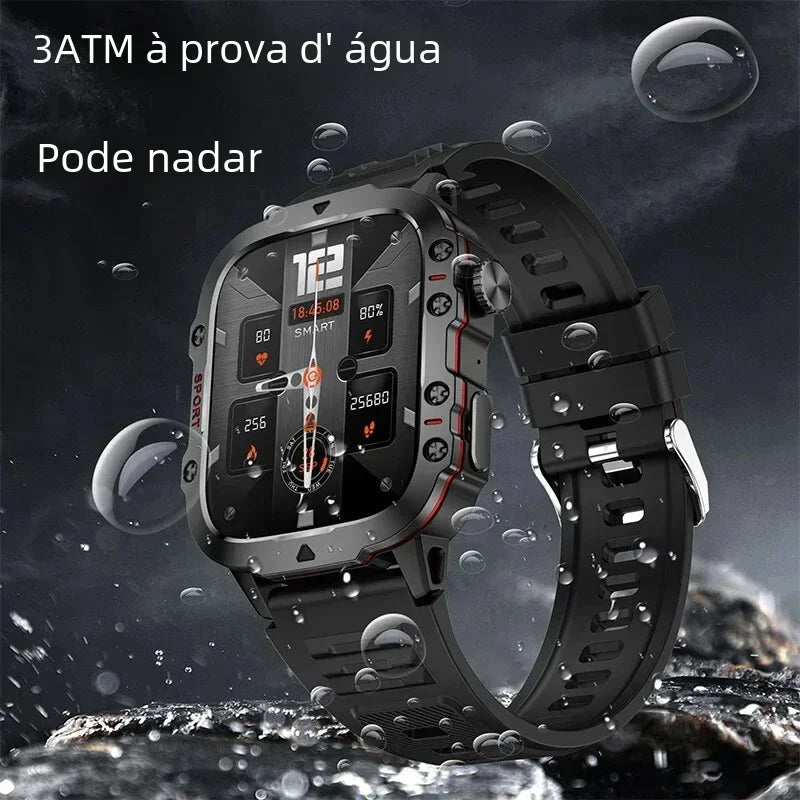 2024 Outdoor Smart Watch Men 2.01" Screen 3ATM Waterproof Watches Bluetooth Call Ai Voice Sport Smartwatch for Android IOS Phone