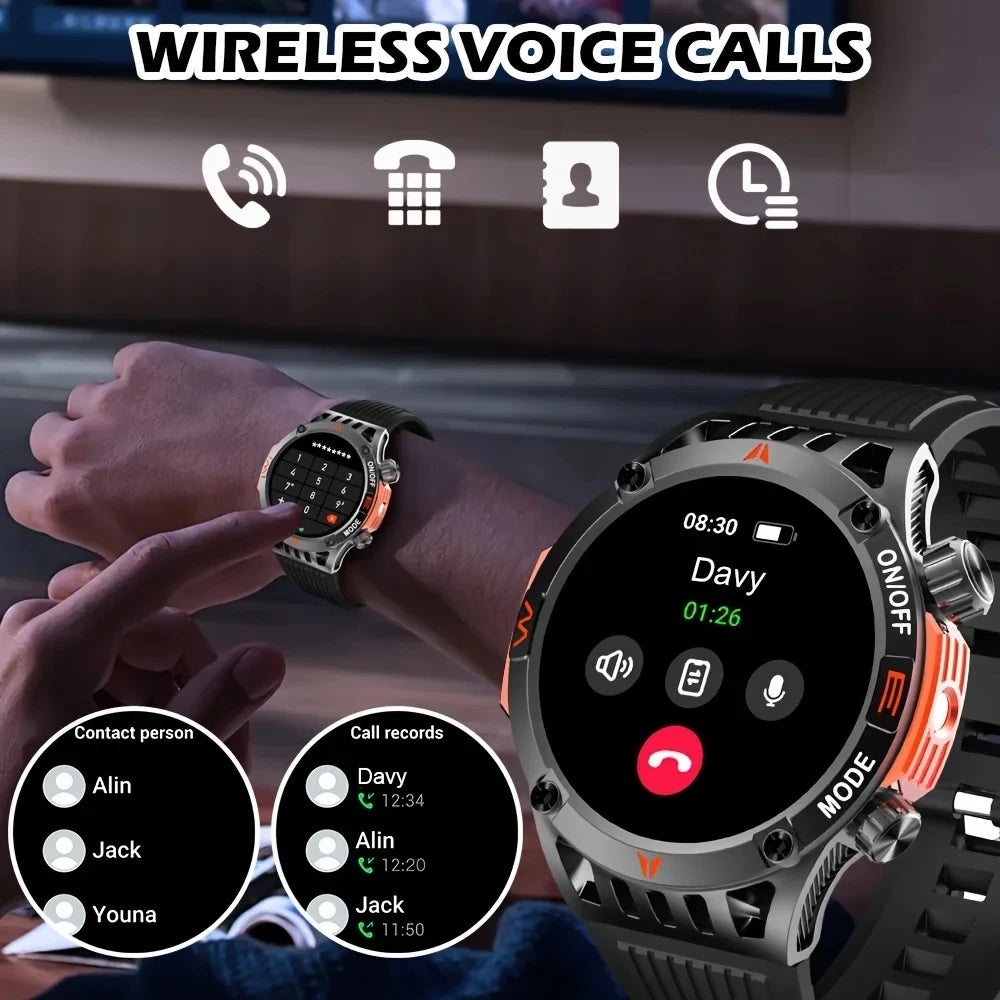 For Huawei Xiaomi 2024 New Smart Watch Men's 1.46 inch Fitness Tracker GPS Sport IP68 Waterproof Bluetooth Talk Smartwatches Man