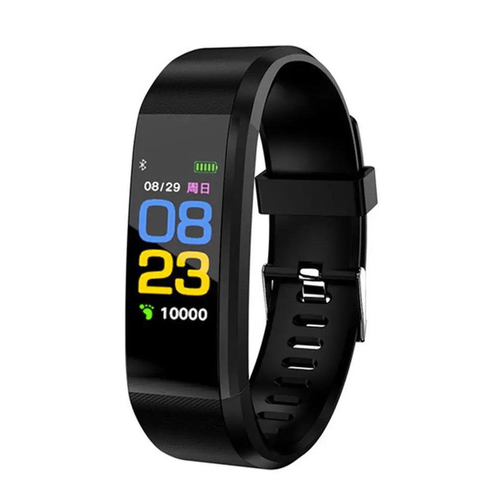 115Plus Health Bracelet Fitness Band Heart Rate Blood Pressure Smart Band Fitness Tracker Smartband Wristband for Men Women Kids