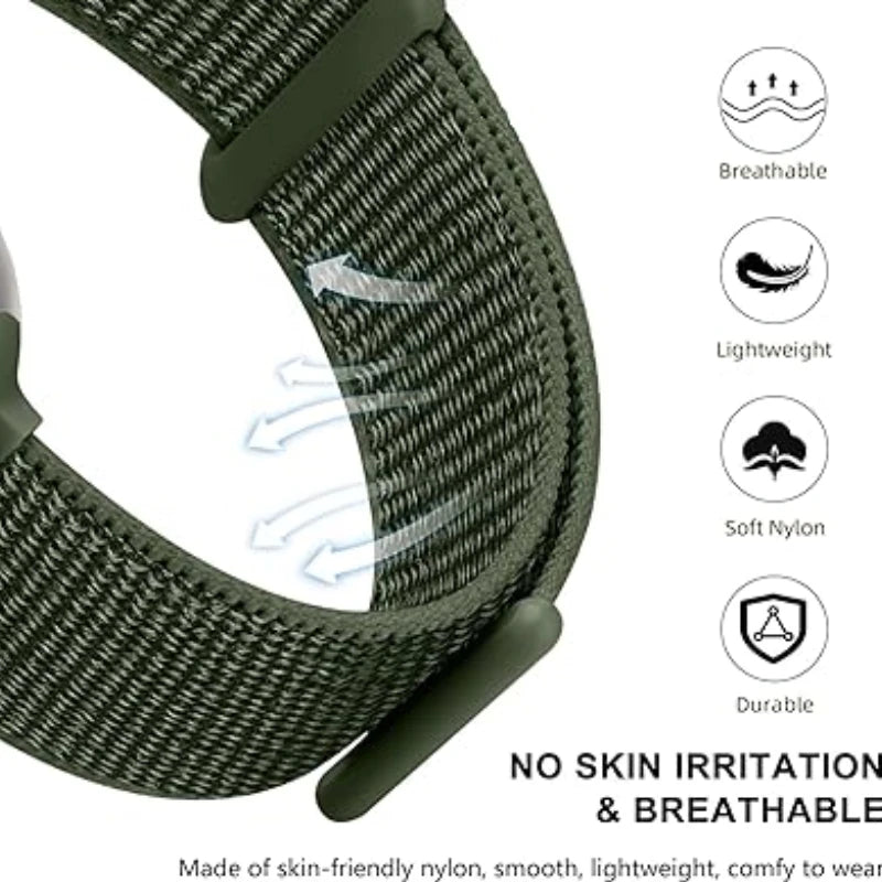 Nylon Strap for Apple Watch 9 8 7 6 5 4 3SE 45mm 41mm 44mm 42mm 40mm Comfortable Replacement Bracelet Band for Iwatch Ultra 49mm