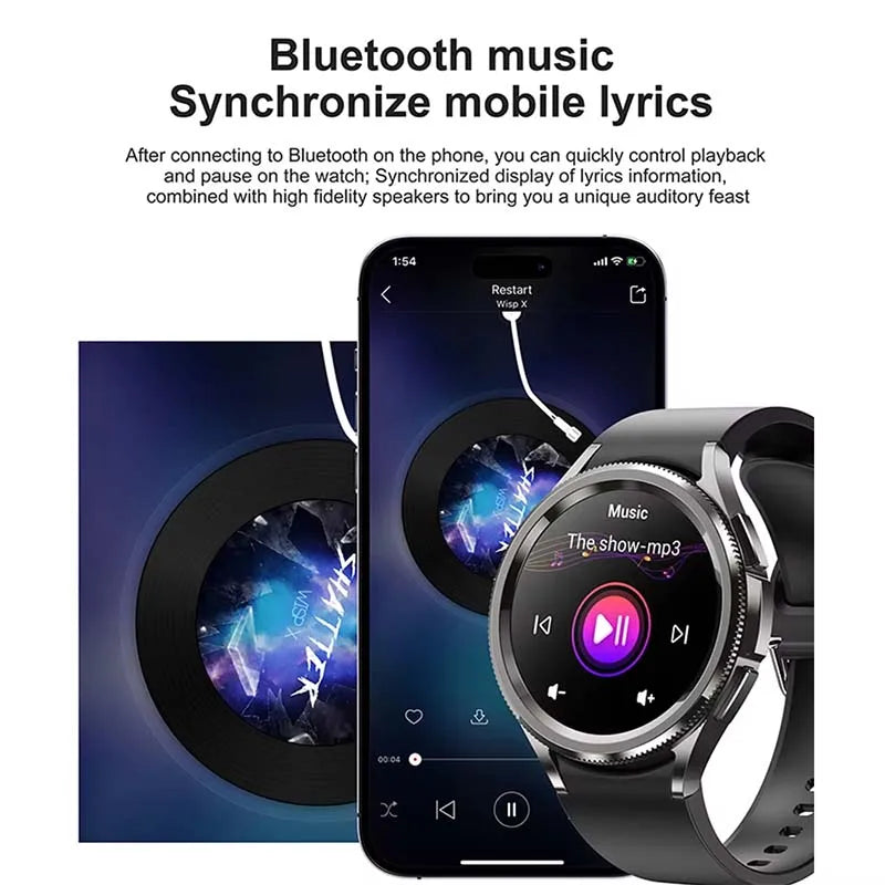 2024 New For Samsung Galaxy Watch 6 Classic Smart Watch Women Men Sports Fitness Health Waterproof Bluetooth Call Smartwatch