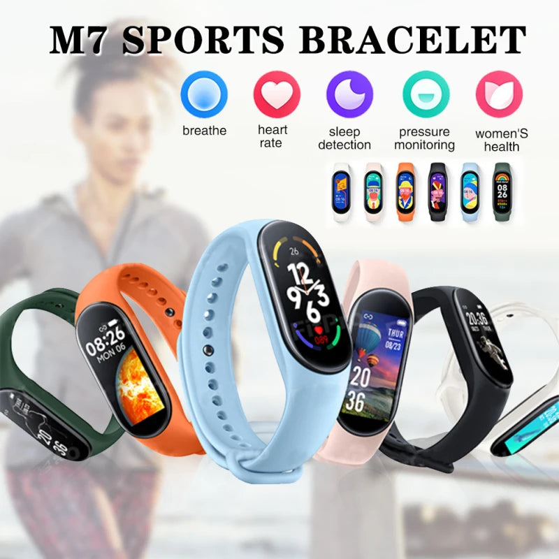 M7 Smart Watch Men Women Smartband M7 Heart Rate Smartwatch Fitness Tracker Blood Pressure Sport Smart Bracelet for mi band 7