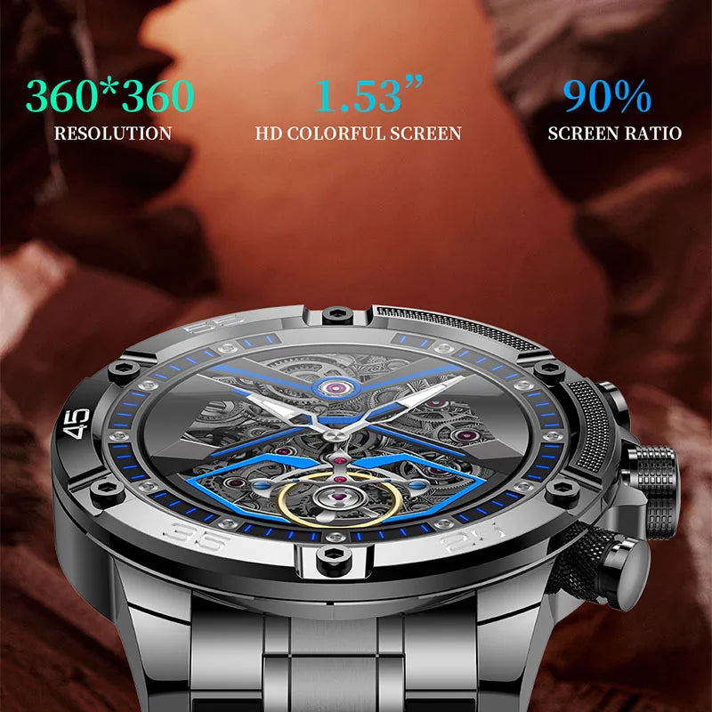 2024 New Sport Mode Smart Watch Men For Android ios Blood Pressure Oxygen Fitness Watch IP67 Waterproof Military SmartWatches