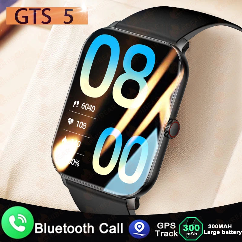 2024 New GTS 5 Smartwatch Women 100+ Sports Modes Sleep Monitoring GPS IP68 waterproof SmartWatch Man For Xiaomi Android For IOS