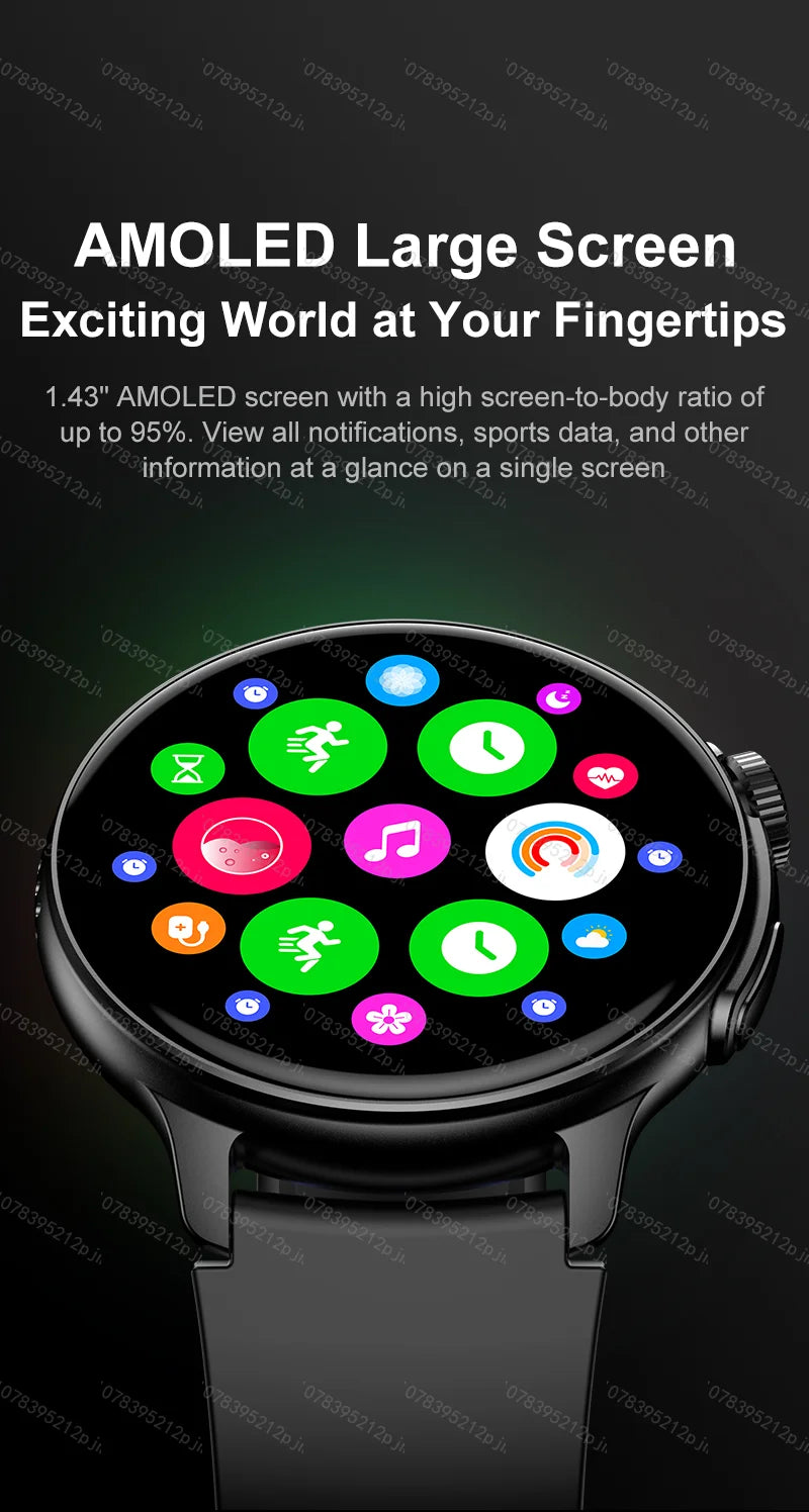 Amoled Watch 2024 New Ladies Man Connected Bluetooth Fitness Digital Electronic Original Sports Smartwatch for Women Waterproof