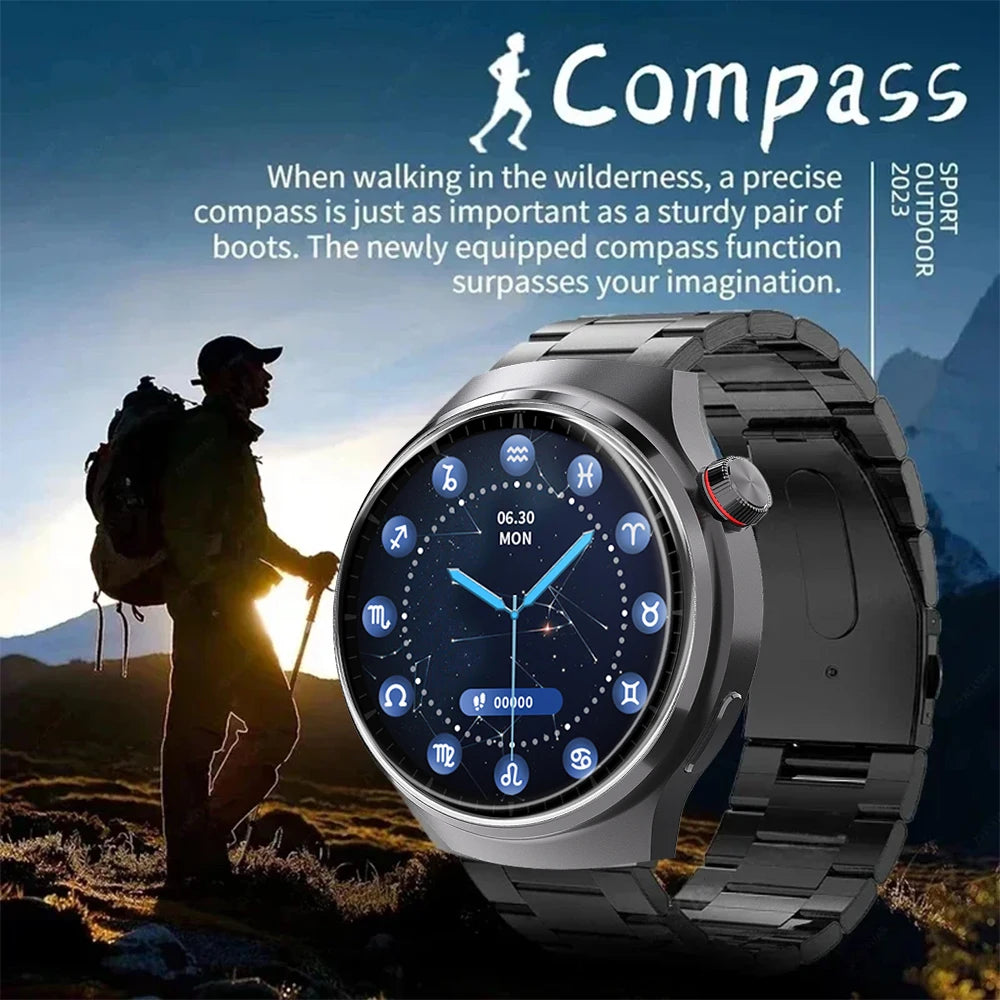 Zordai For HUAWEI GT4 Pro GPS Smart Watch Men 485*485 HD Screen IP68 NFC GPS Tracker Heart Rate Bluetooth Call SmartWatch 2024