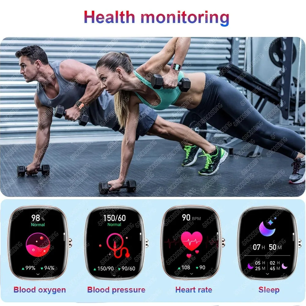 2024 Bluetooth Call Smart Watch NFC Function Weather display  Waterproof Sport Watch For Women Men Blood pressure Smartwatch