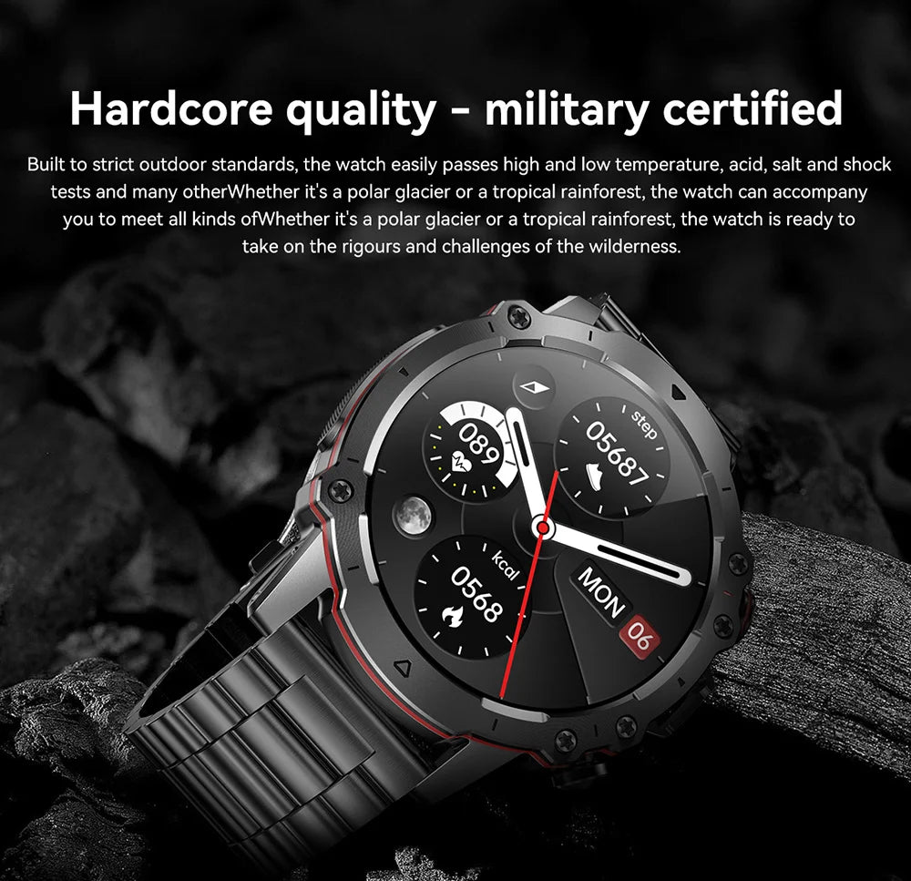 2024 New Military Multi Sports Smart Watches Men Heart Rate Monitor Bluetooth Call Waterproof Smartwatch for Xiaomi Android IOS