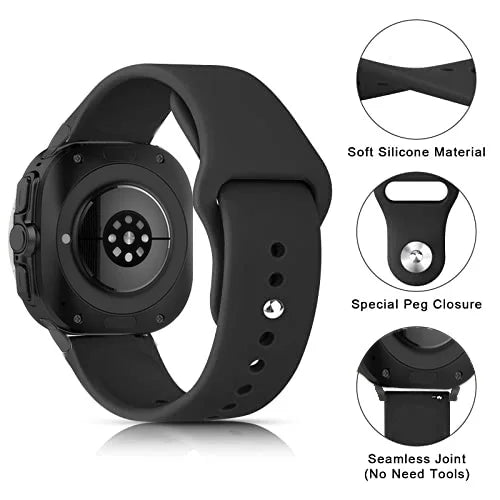 For Samsung Galaxy watch Ultra Strap 47mm Accessories Silicone Sport belt watchband correa Bracelet Galaxy watch 7 Ultra band