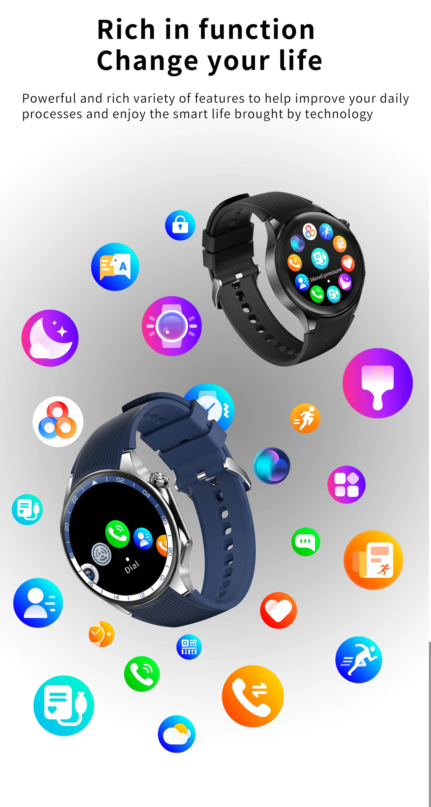 2024 New For Huawei Xiaomi GT4 Pro Men Smartwatch 1.43" 466*466 AMOLED HD Screen Blutooth Call GPS Track Compass Men Smartwatch