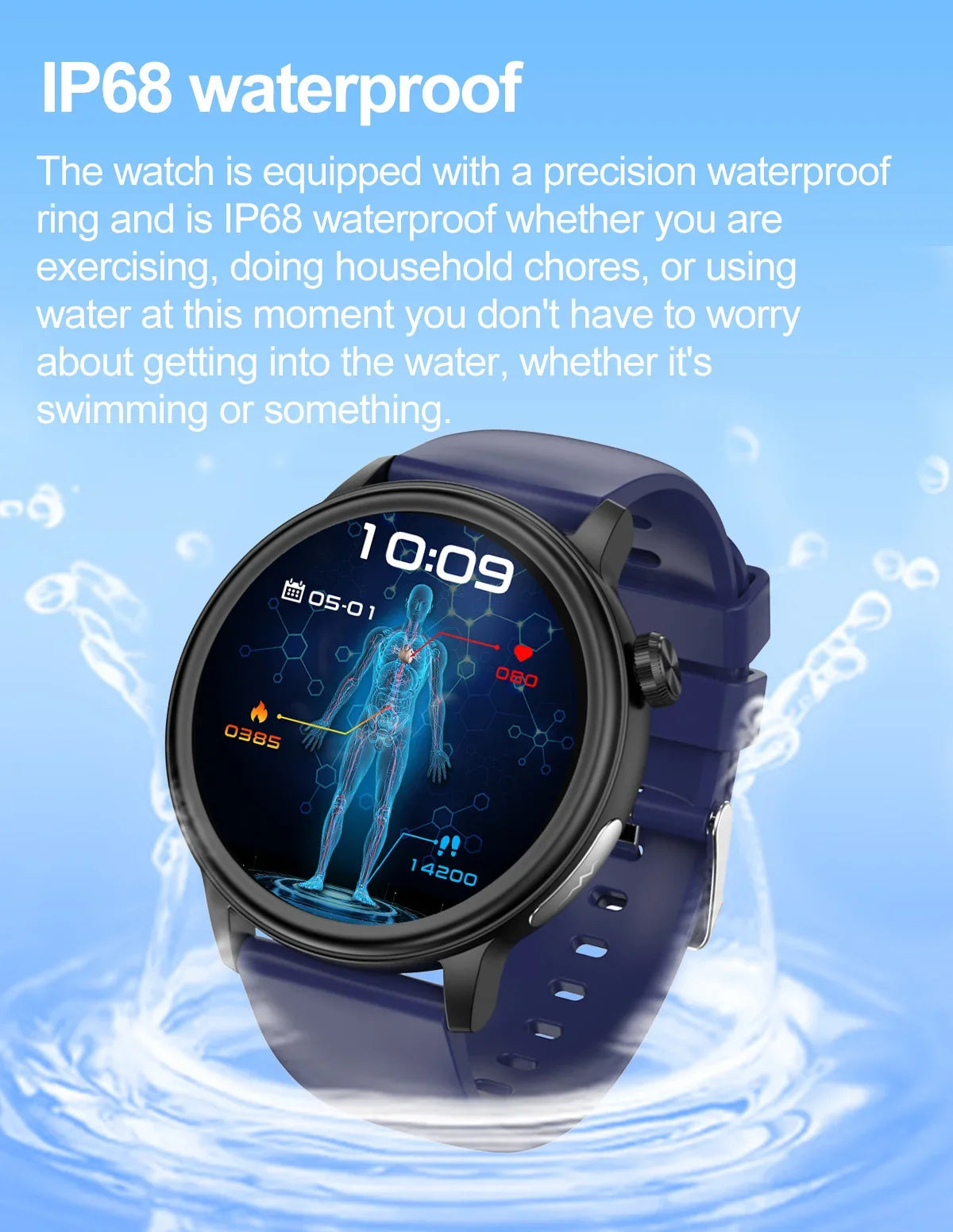 2024 NEW Fitness Tracker Smart Watch With ECG+PPG Men Non-invasive Blood Sugar Lipid Monitoring Bluetooth Call Health Smartwatch