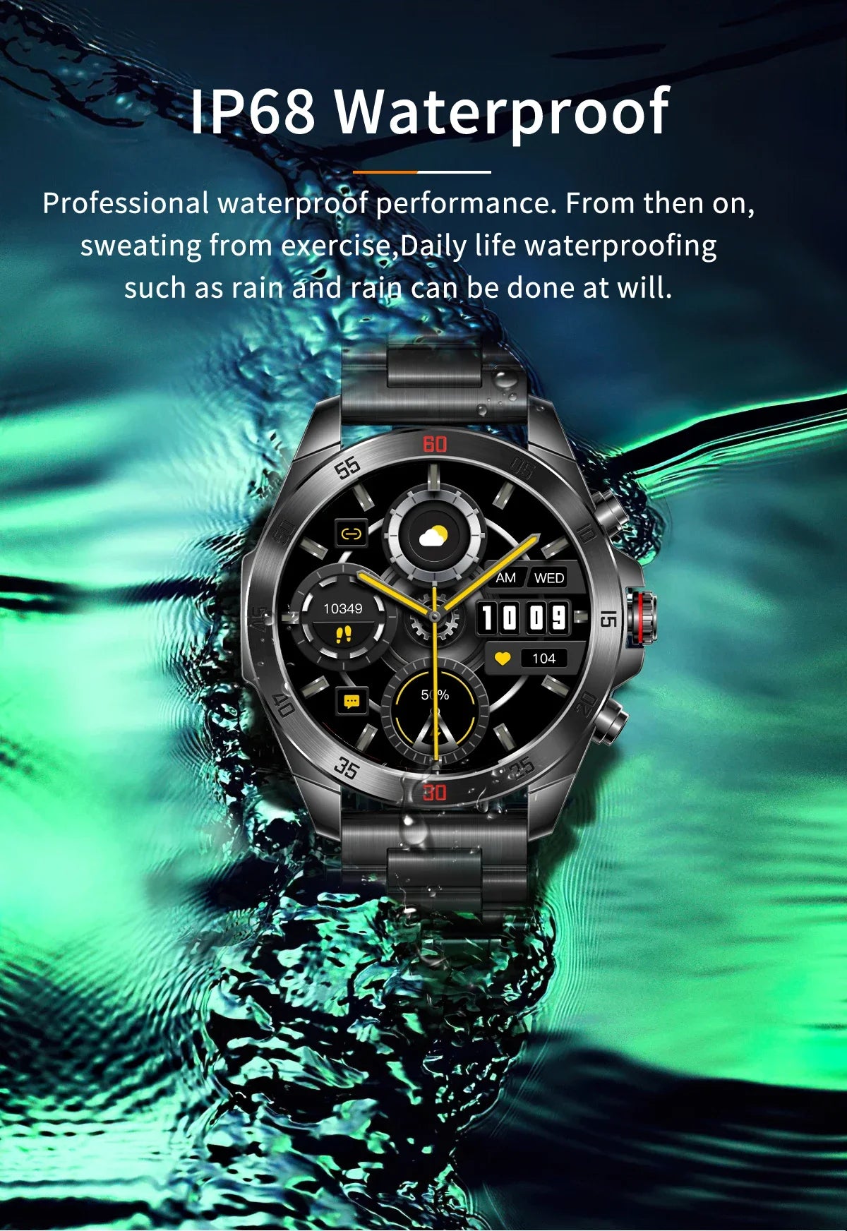 2024 New for Huawei Smart Watch Men AMOLED Screen Heart Rate Bluetooth Call Waterproof Outdoor GPS Smartwatchs for Huawei Xiaomi