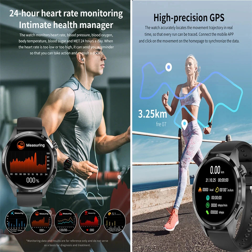 2024 New WATCH 4 Smart Watch Men Watch 4 Pro AMOLED HD Screen Bluetooth Call NFC Health Monitoring Waterproof Smartwatch