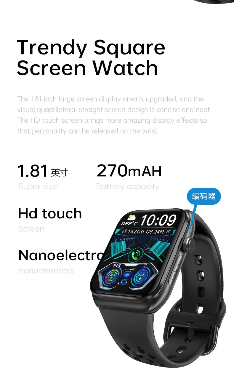 2024 New VE30 Smartwatch Men Woman Bluetooth Call Voice Assistant Heart Rate Detection Compatible With Android IOS Smartwatch