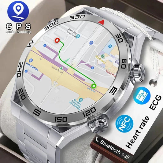 2024 New Smart Watch Men NFC ECG+PPG Luxury Business Smartwatch Men Bluetooth Call GPS Motion Tracker Compass Watches Ultimate