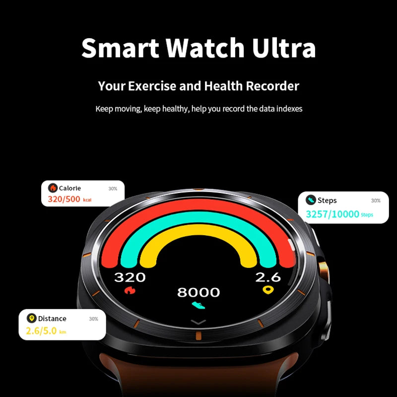 2024 New Galaxy Smart Watch 7 Ultra Men AMOLED Screen Multi-Function Sports Fitness Tracker Health Women smart watch for Samsung