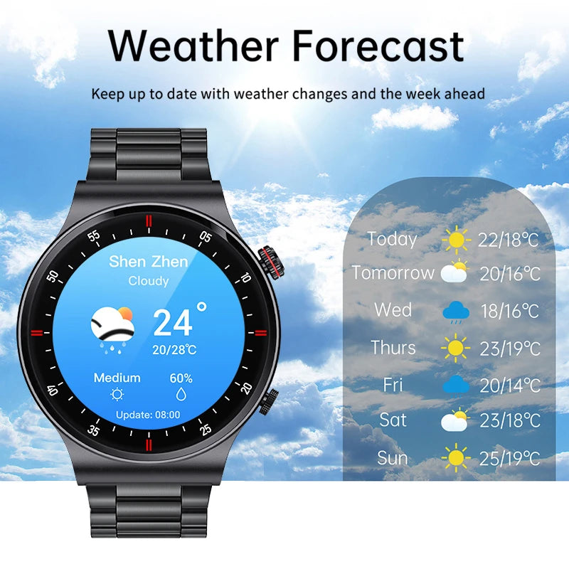 LIGE ECG+PPG Smart Watch Men Bluetooth Call 2024 Sports Bracelet NFC Waterproof Custom Watch Face Men SmartWatch For IOS Android