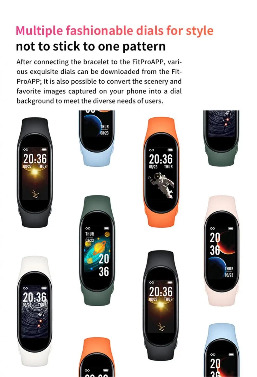 Mi Band 8 Smart Bracelet Heart Rate Blood Oxygen Sport Watch Waterproof Electronic Bracelet Fitness