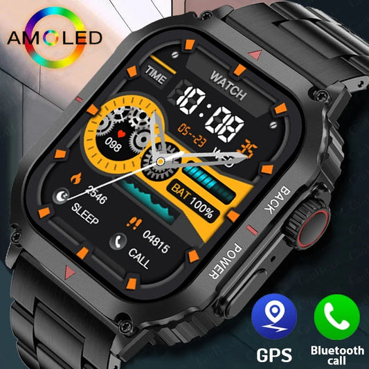 2024 New Military Sport Smartwatch Men 1.95 Inch HD Large Screen IP68 Waterproof AI Voice Bluetooth Call Military SmartWatch Men