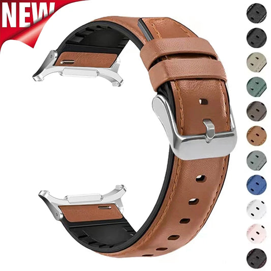 Business Leather Strap for Samsung Galaxy Watch 7 Ultra 47mm No Gaps Leather Wristband Band for Galaxy Watch Ultra 47mm Bracelet