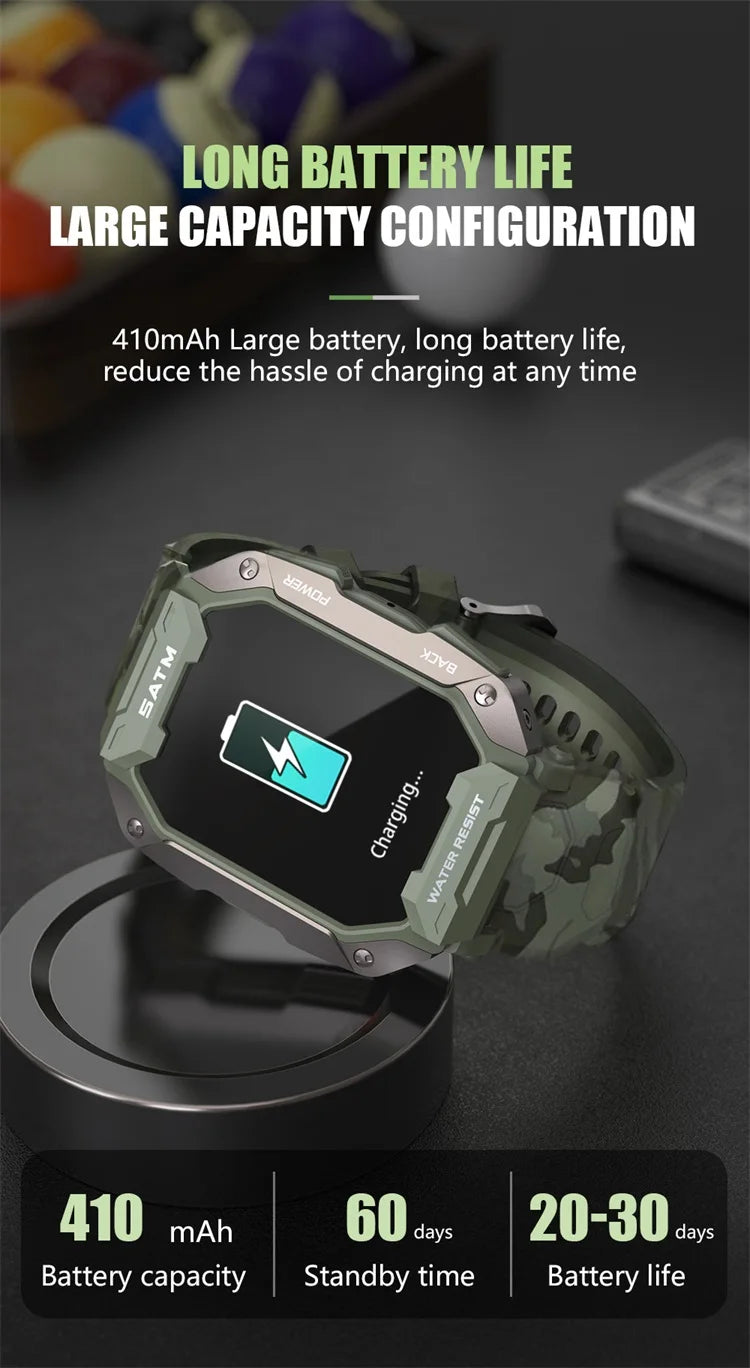 SKMEI 2024 Smart Watches 1.8 Inch 5ATM Waterproof Bluetooth Call Sport Smartwatches For Men Women Outdoor Pedometer Wristwatches