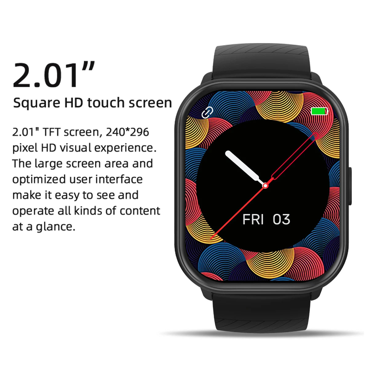 2024 New Fashionable Smart Watch Men For Android IOS Ftiness Watches Ip68 Waterproof 2.01'' AI Voice Bluetooth Call Smartwatch