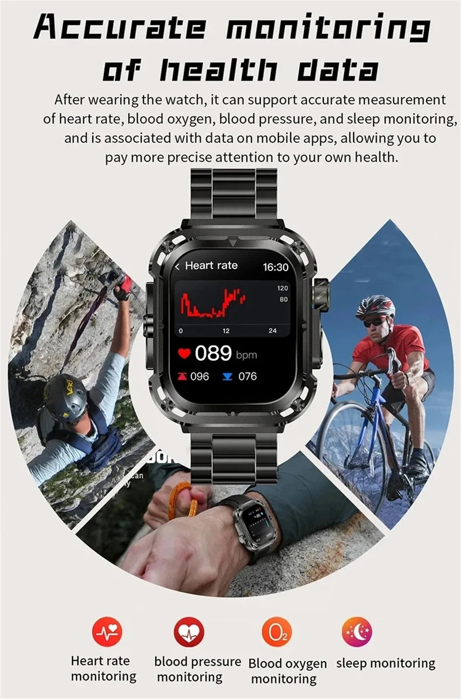 New 2024 Smart Watch Men Ip68 Waterproof Bluetooth Call Smartwatch Gesture Control 100+ Sports Mode Outdoor Wristwatches for Men