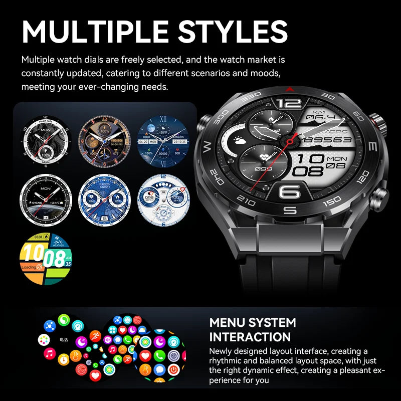 2024 Smartwatch HW5 Max 1.52" HD Large Screen Blood Glucose Bluetooth Call Waterproof Men Sport Smart Watch Heart Rate Monitor