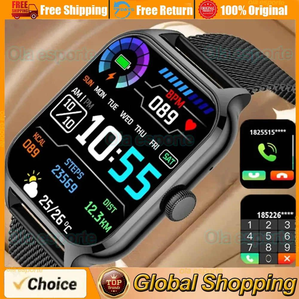 2024 New in 1.75" Women Smartwatch Bluetooth Call Heart Rate Blood Oxygen Tracker Sport Smart Watch Women Men for IOS Androird