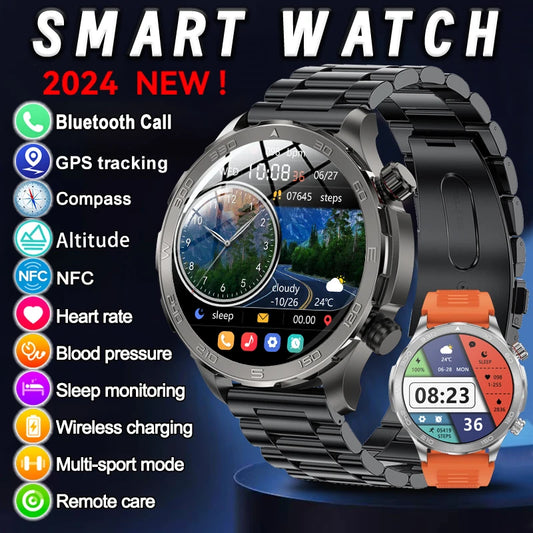 2024 For Xiaomi Rugged Military Smart Watch Men GPS track Compass NFC AMOLED Screen Bluetooth Call Waterproof Outdoor SmartWatch