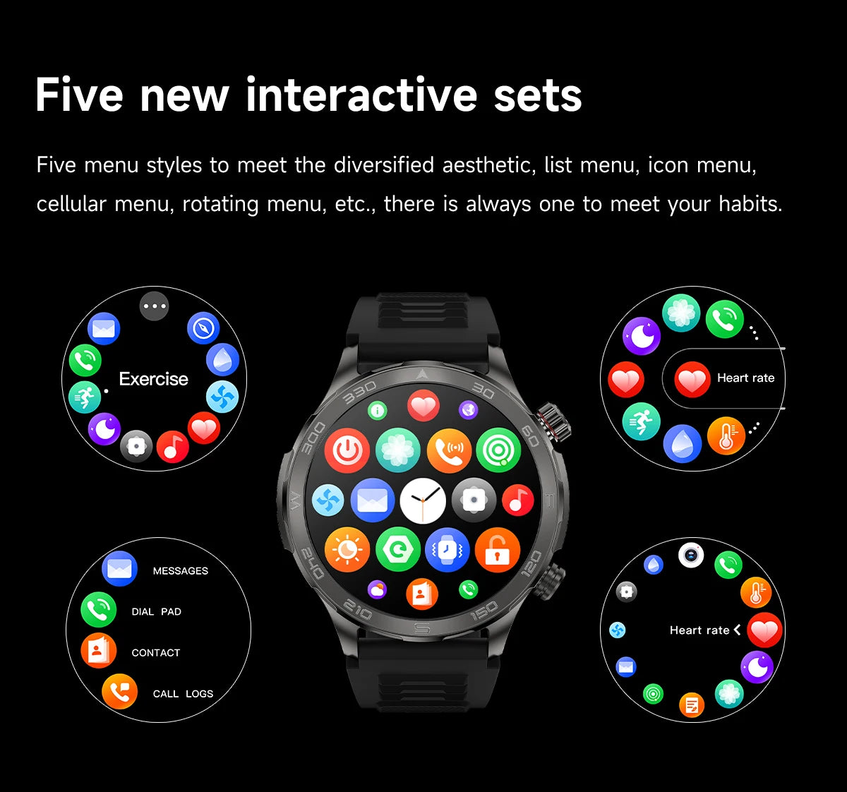 2024 New For Huawei Xiaomi Smart Watch Men AMOLED HD Screen NFC GPS Motion Trail Health Check Bluetooth Call Compass Smartwatch