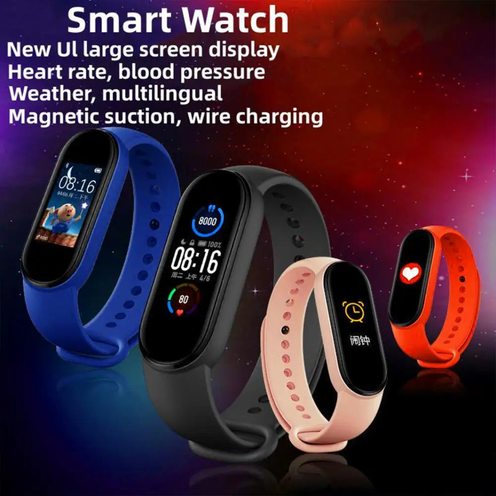 M8 Smart Watch Smartband Heart Rate Smartwatch Fitness Tracker Blood Pressure Sport Bracelet For Mi Band 8 Multiple Sports Modes