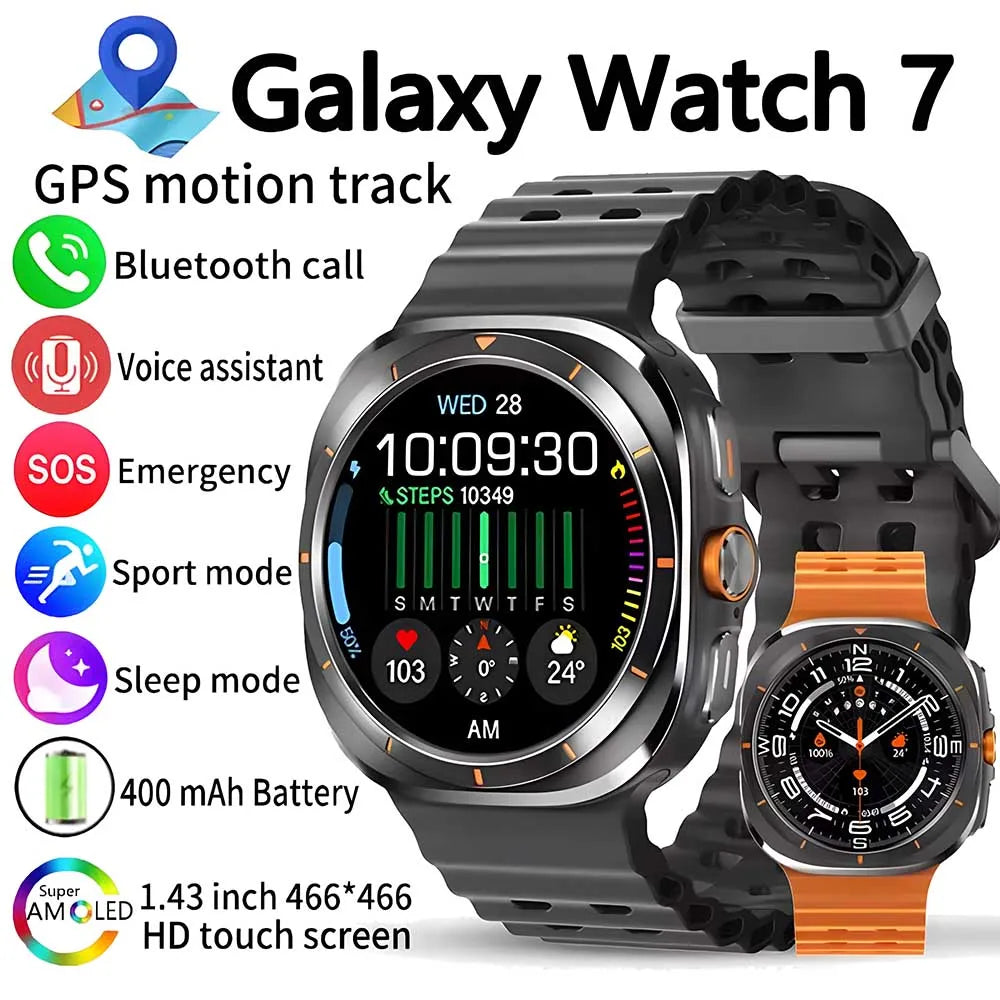 2024 New Original for Galaxy Watch 7 Ultra Men Activity Tracker AMOLED Screen Always Display Waterproof Blood Glucose smartwatch