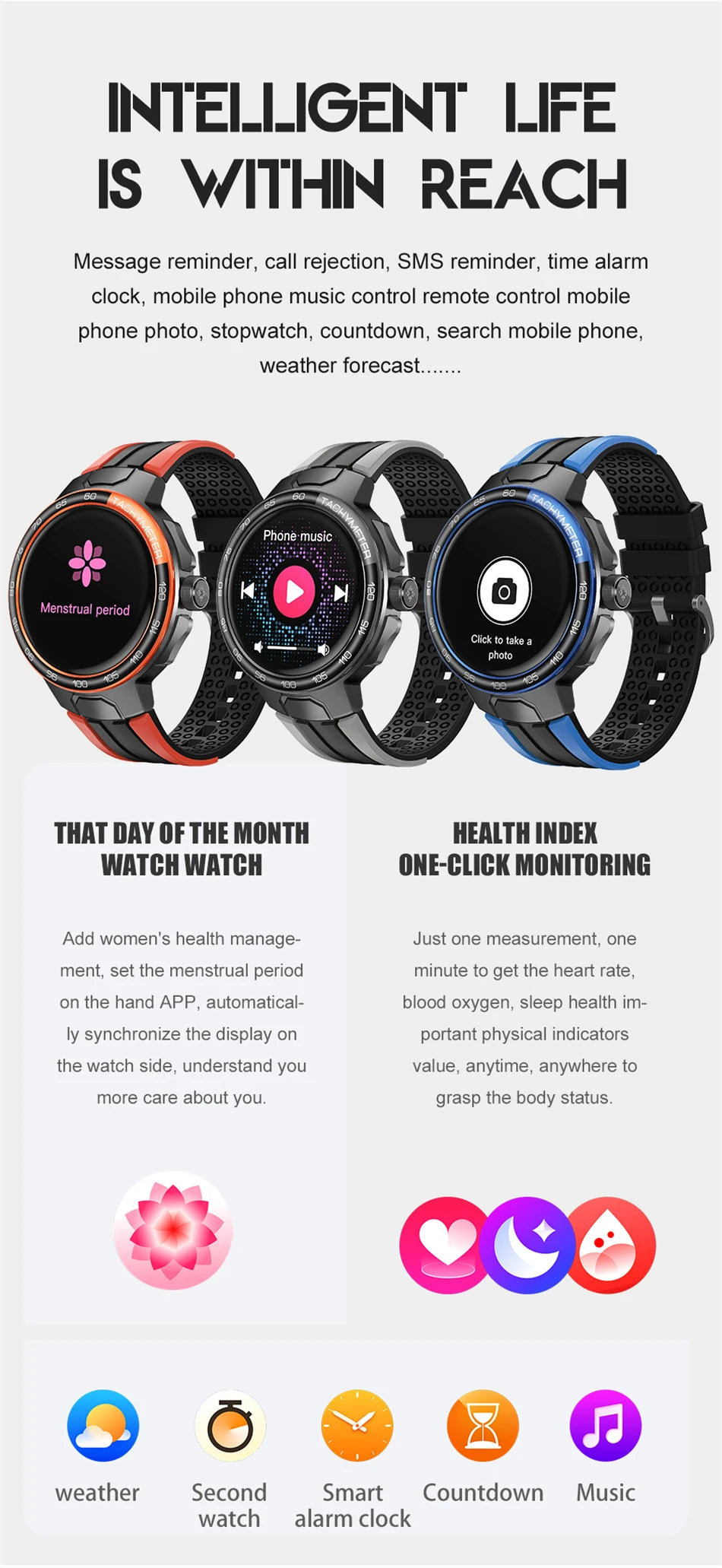 LIGE Smart Watch Men GPS Trajectory Motion Bluetooth Call Watch Men 100+Sports Fitness Tracker Heart Monitor Men Smartwatch 2024