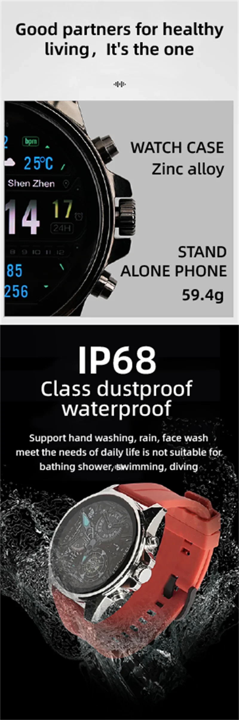 2024 Hello W1 Amoled HD Bluetooth Call Smartwatch Men Sports Heart Monitor 1GB Local Music 400mAh Smart Watch for Android IOS