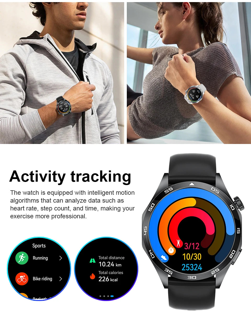 LIGE GT4 Pro Smart Watch Men ECG Health Monitoring Bluetooth Call Sports Fitness Tracker Music Smartwatch 2024 For Android IOS