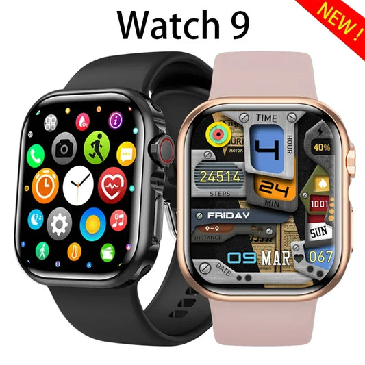 2024 Smart Watch Women Ultra Series 9 NFC Smartwatch Men BT Call Waterproof Wireless Charging 2.15" Screen Health Watch+Headset