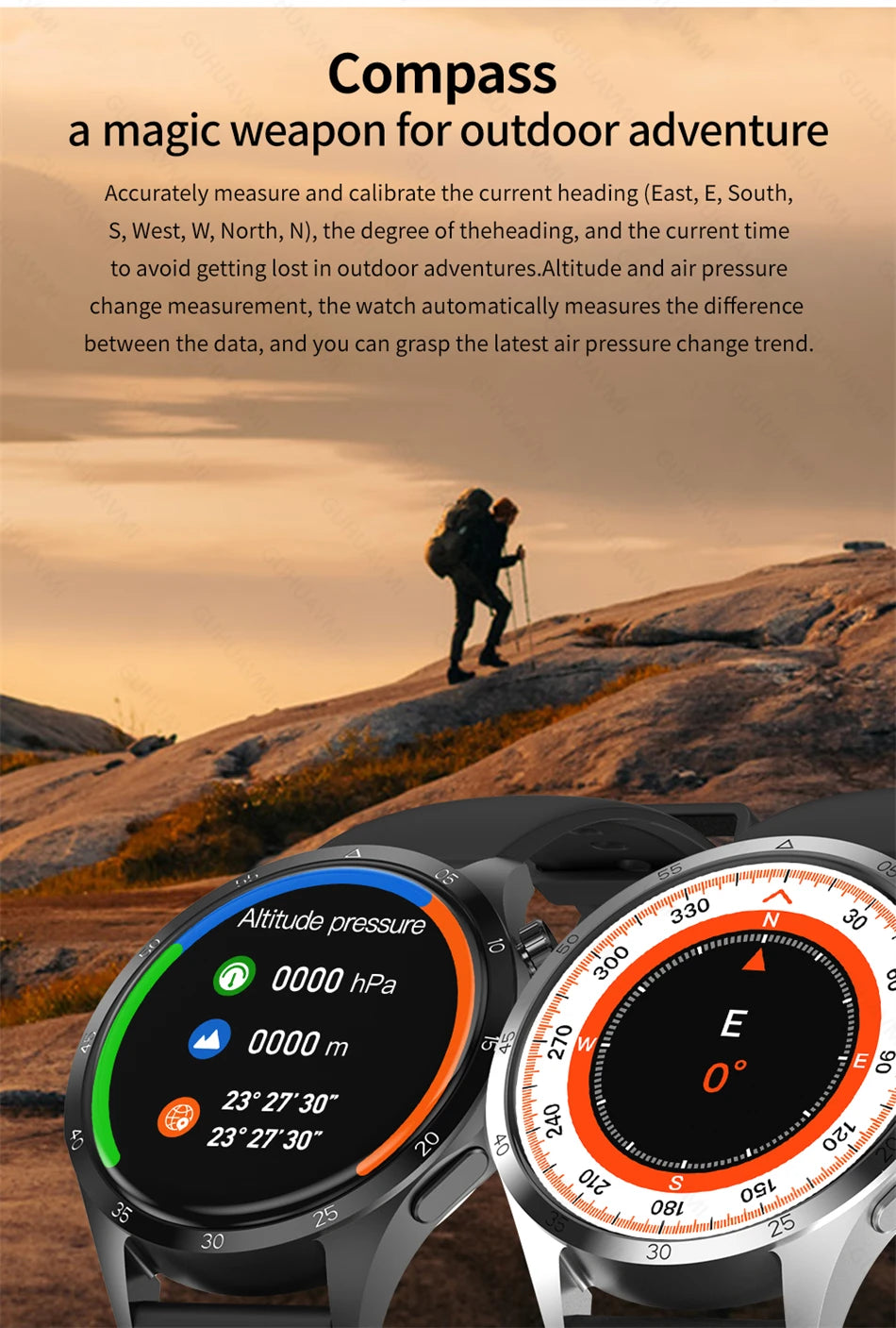 2024 New Smartwatch Mens AMOLED Screen Bluetooth Call GPS Sport NFC Health Monitor Smartwatch GT Plus Watch For Android IOS Man