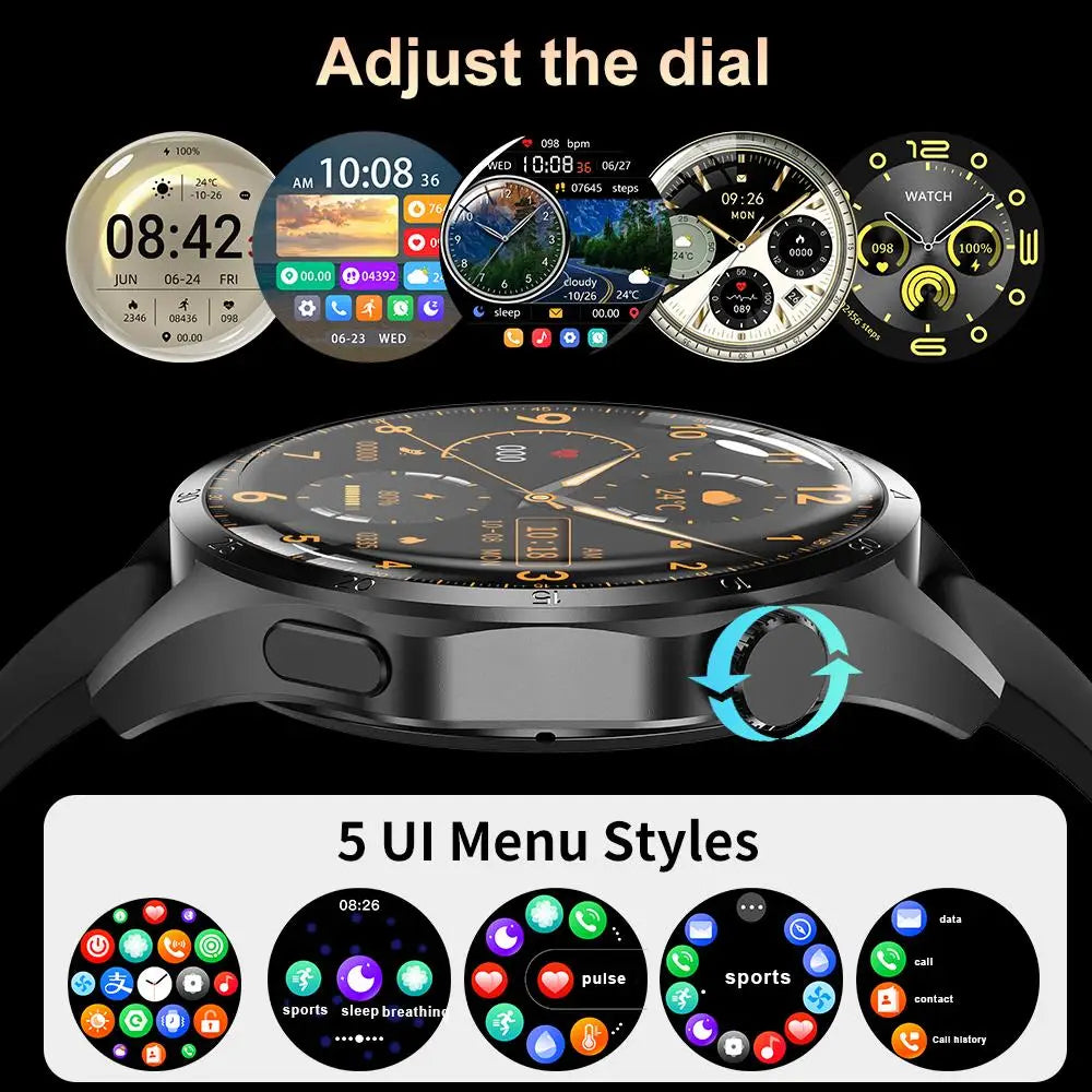 2024 Men‘s Watch NFC Smart Watch For Men AMOLED HD Screen Waterproof Heart Rate Monitor Sport Smartwatch