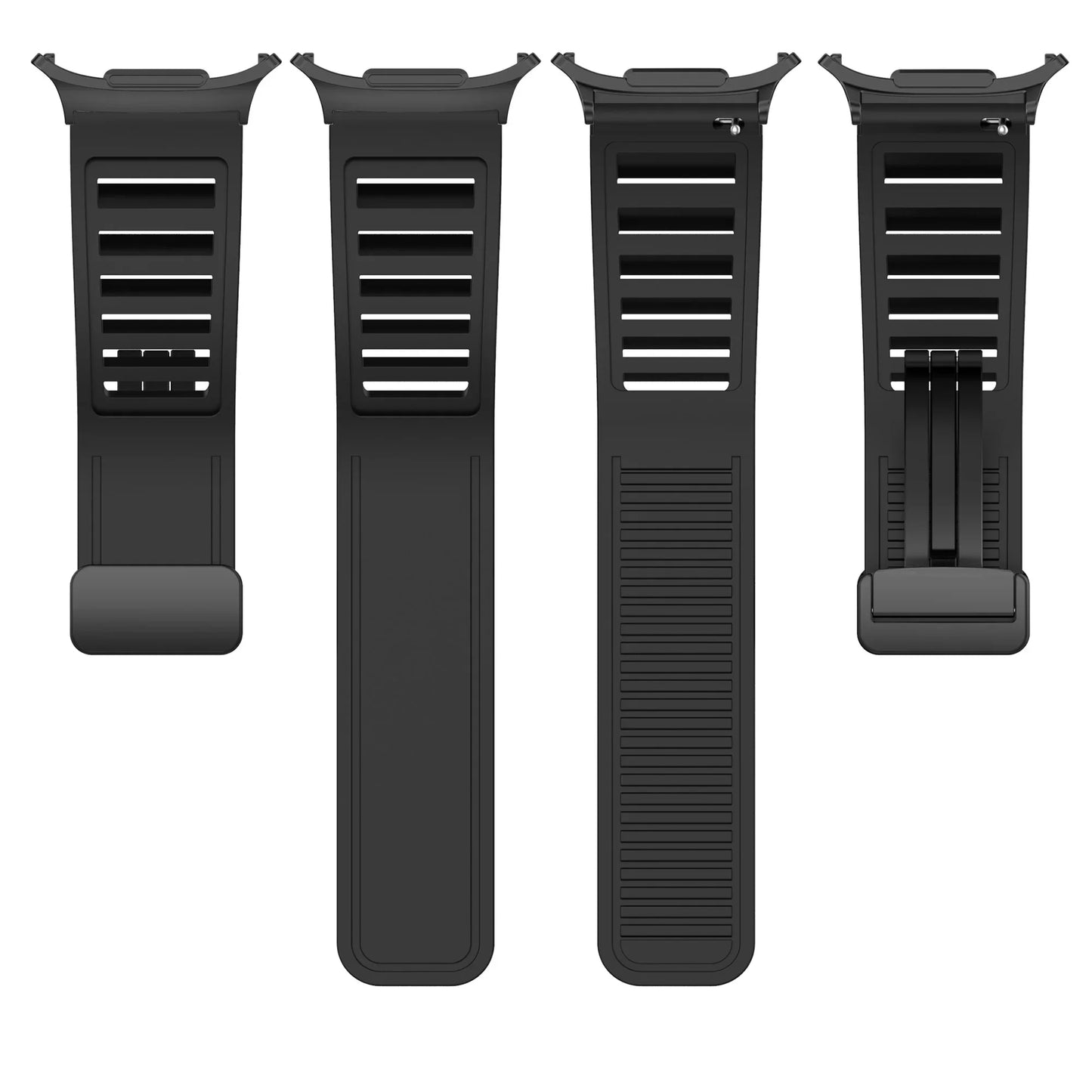 Band For Samsung Galaxy Watch Ultra Sports Silicone Straps Galaxy Watch 7 Ultra 47mm Bracelet Magnetic Folding Buckle Watchbands